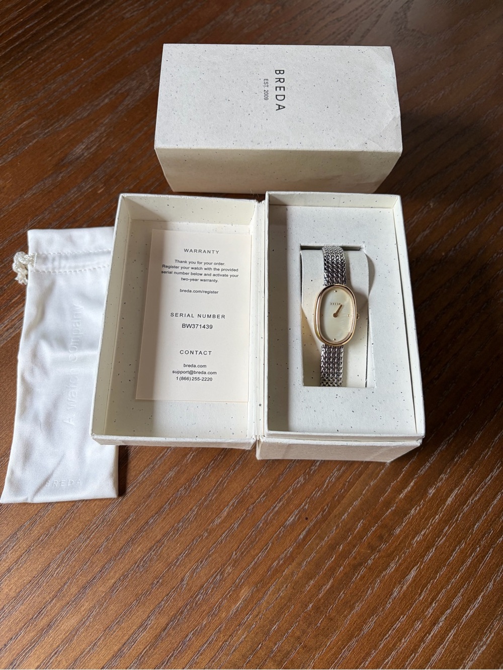 Breda Jane Small Two-Tone Tethered Watch Good Used Condition - Picture 2 of 10